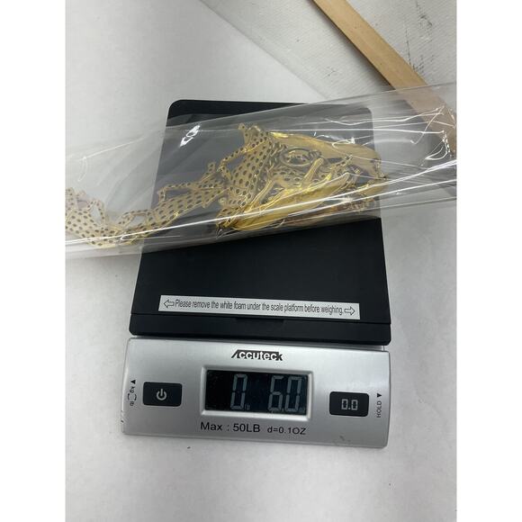 VTG 1997 NI Gold Tone Leopard Jungle Cat Chain Link Fashion Belt Womens - Picture 7 of 8